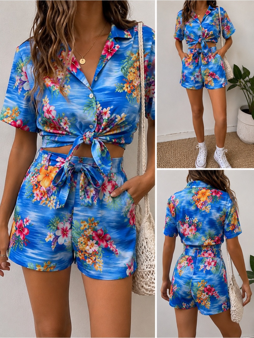 Vintage Frederick’s of Hollywood Tropical 2 Piece Swim Coverup